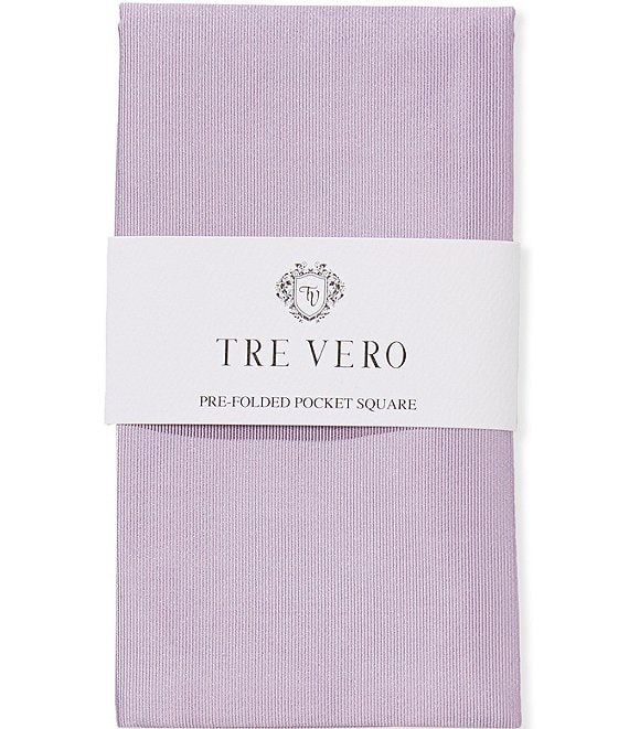 Tre Vero Solid Silk Pre-Folded Pocket Square