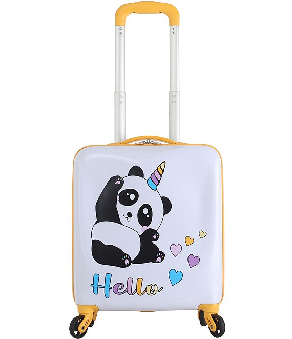 Color:White - Image 1 - Kid's Panda Carry-On Spinner
