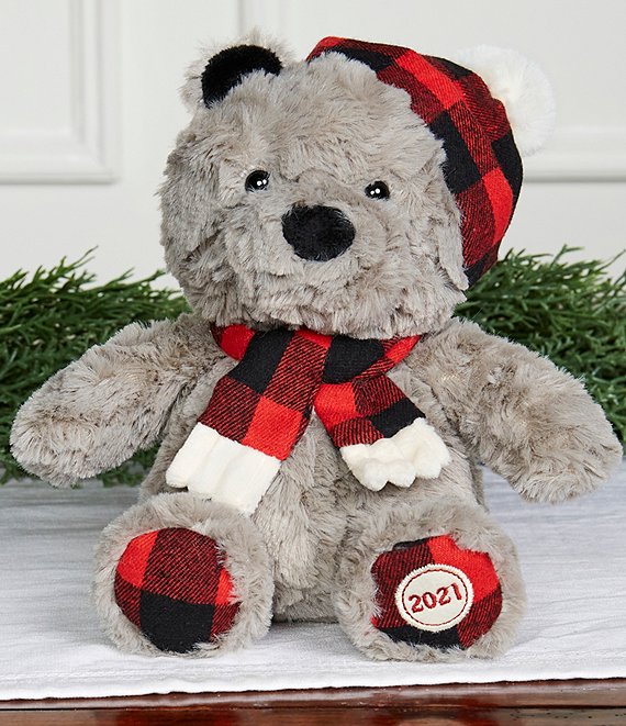 Dillards Christmas Bear 2022 Trimsetter 2021 Small Plush Bear Figurine | Dillard's