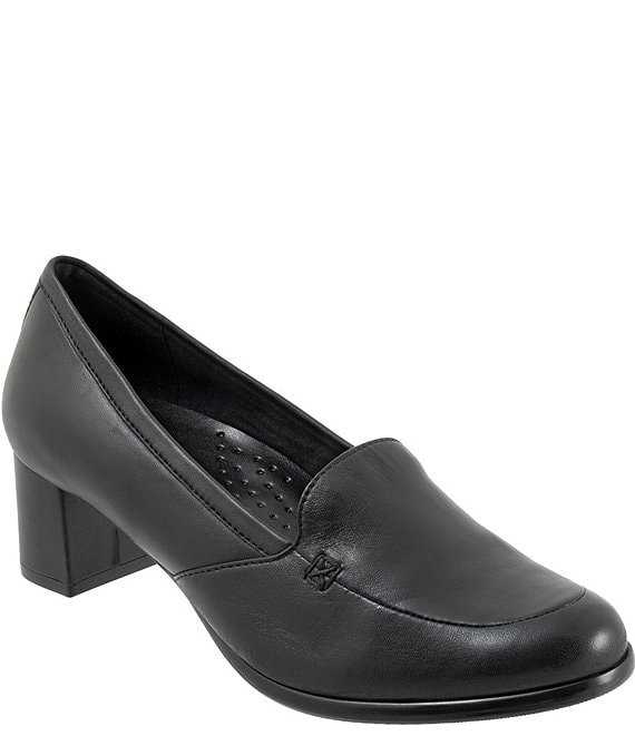 Ladies black outlet slip on pumps