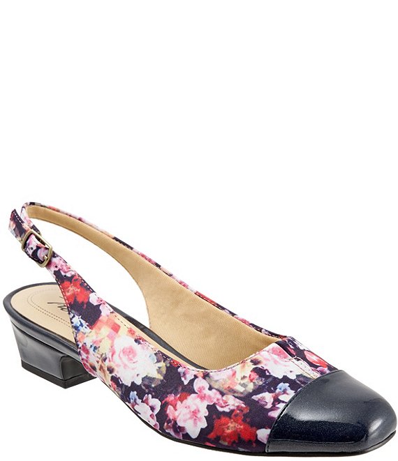 floral slingback shoes