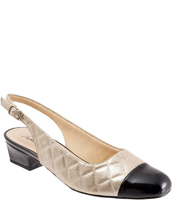 Trotters Dea Quilted Slingback Block Heel Pumps | Dillard's