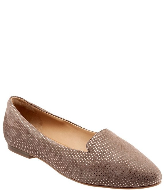 Trotters Harlowe Dotted Suede Slip-On Flats | Dillard's