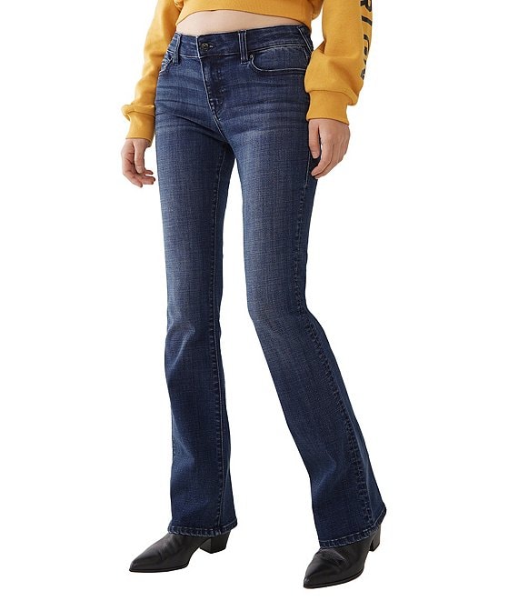 True Religion Becca Rise Horseshoe Stitch Back Pocket Bootcut Jeans | Dillard's