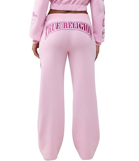 True Religion Crystal Patch Mid-Rise Straight Leg Coordinating Pants