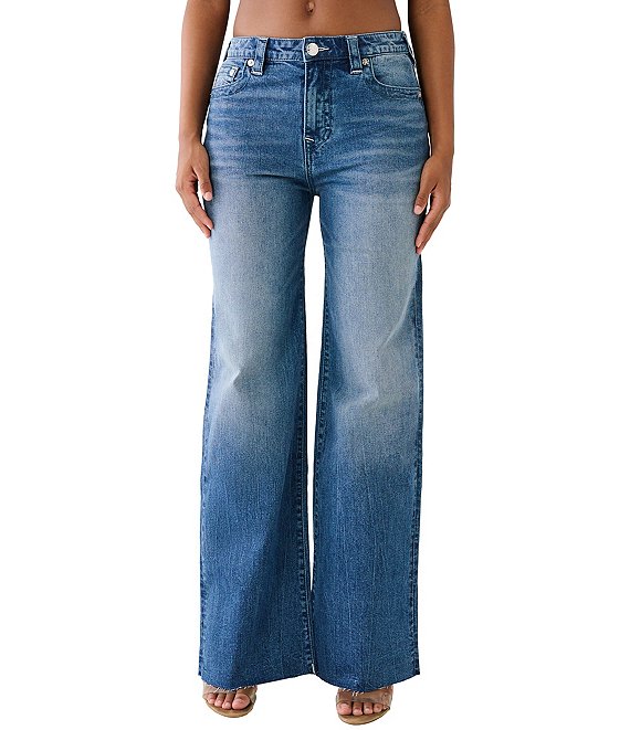 True Religion Leila Denim High Rise Wide Leg Jeans | Dillard's