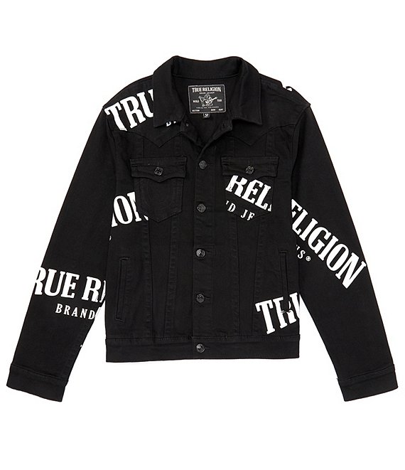 True Religion Long Sleeve Jimmy Toss Logo Denim Jacket | Dillard's