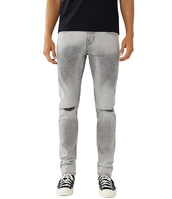 Color:Antwerp Grey Wash - Image 1 - Rocco Faded Wash Skinny Jeans