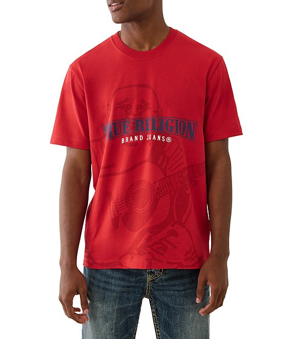 True Religion Shadow Logo Short Sleeve T-Shirt, Red - Image 1