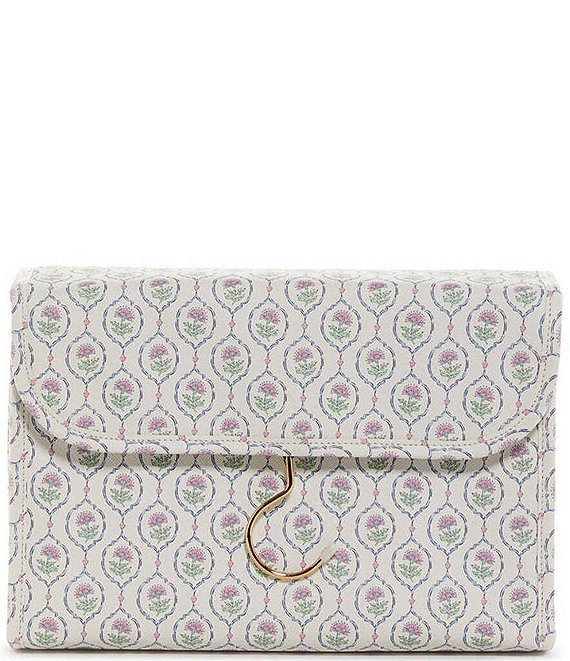 TRVL Design Luxe Geometric-Printed Saffiano Vegan Leather Hanging Toiletry Bag, Antibes - Image 1