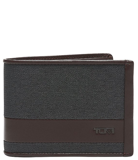 Color:Anthracite/Brown - Image 1 - Alpha Double Billfold Wallet