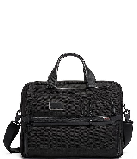 Color:Black - Image 1 - Expandable Organizer Laptop Briefcase