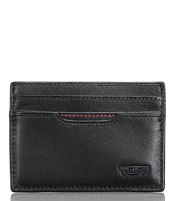 Tumi Contrast Stitch ID Lock Money Clip Card Case, Black - Image 1