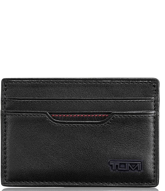 Tumi ID Lock Contrast Stitching Slim Card Case, Black - Image 1