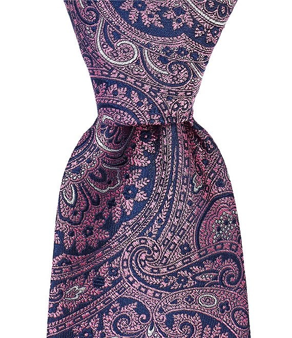 Turnbury Opulent Paisley Print Traditional Silk Blend Tie