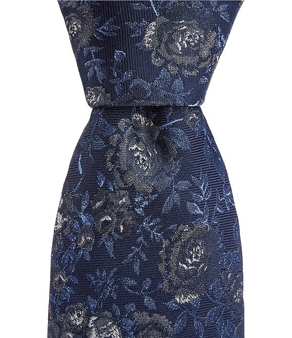 Turnbury Peter Etched Flowers 3.375#double; Silk Blend Tie