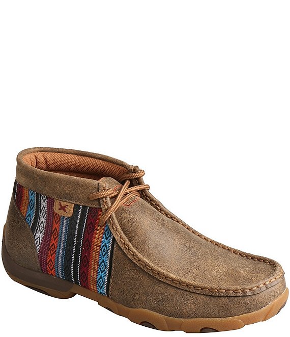 Color:Bomber/Multi - Image 1 - Women's Printed Chukka Driving Moccasins