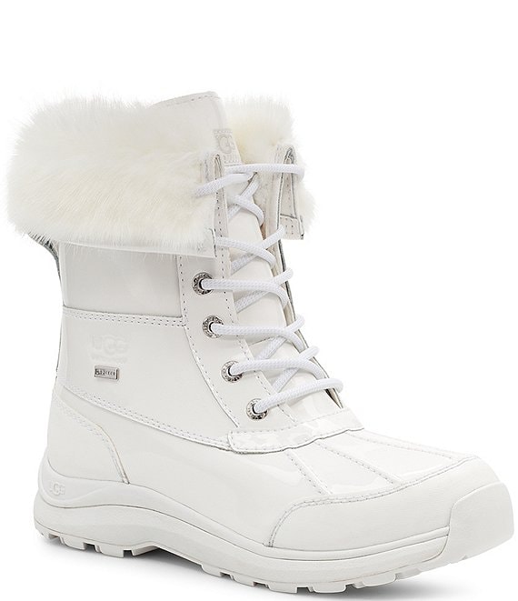 Patent leather snow boots