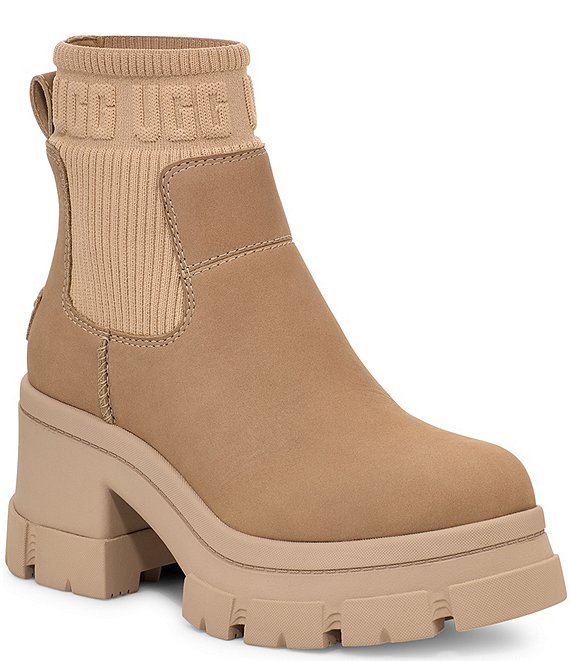 Mustard block heel boots best sale