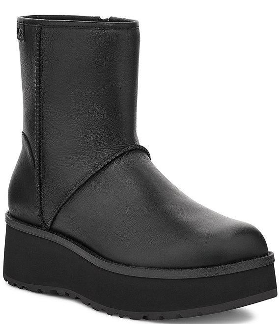 UGG Cityfunc Mid Leather Platform Wedge Booties | Dillard's