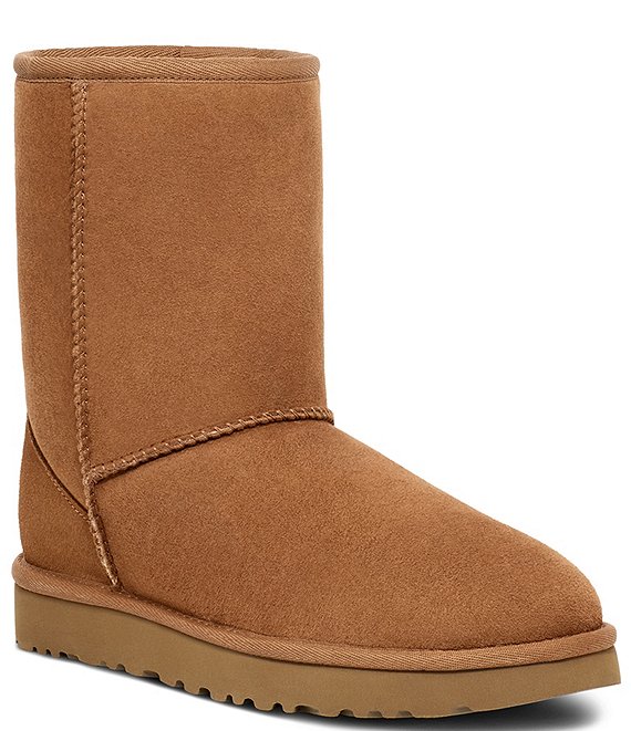 Color:Chestnut - Image 1 - Classic Short II Suede Water-Repellent Boots