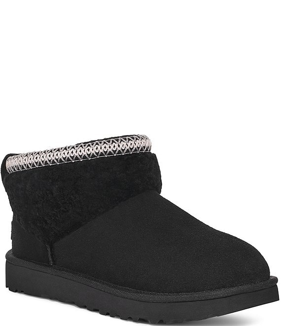靴 UGG CLASSIC MAXI MINI BLACK 24cm UGG Classic Mini Maxi Curly Black Boots - Women's – MyCozyBoots