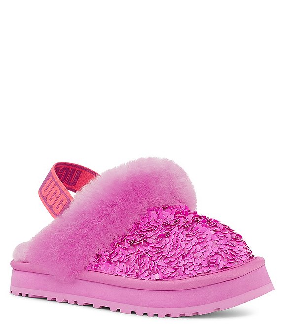 Color:Echinacea - Image 1 - UGG® Girls' Funkette Chunky Sequin Slippers (Youth)