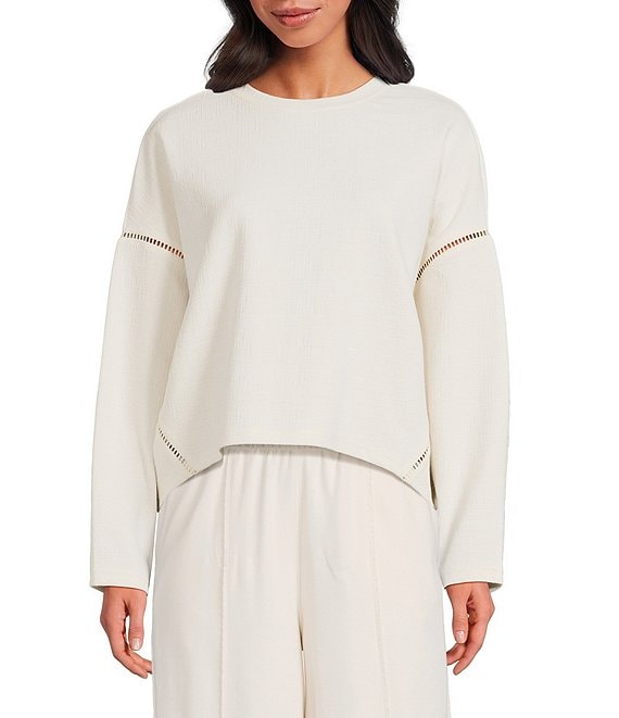 UGG Hayvie Long Sleeve Crew Neck Textured Knit Oversized Coordinating Pullover