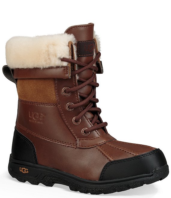 Color:Worchester - Image 1 - UGG® Kids' Butte II Waterproof and Leather Winter Boots (Youth)