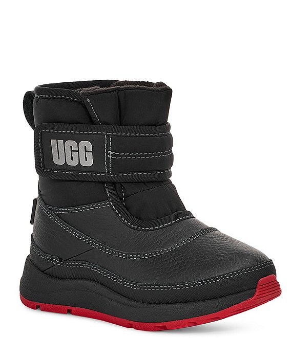 Color:Black - Image 1 - Kids' Taney Leather Cold Weather Boots (Toddler)