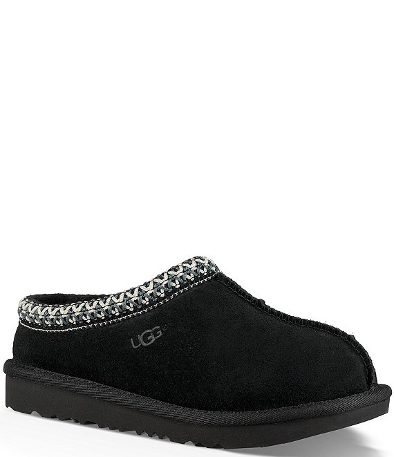 Color:Black - Image 1 - UGG® Kids' Tasman II Suede Slippers (Infant)
