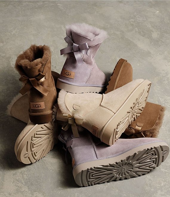 UGG Mini Bailey Bow II Water Resistant Booties | Dillard's