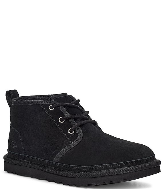 Color:Black - Image 1 - UGG® Women's Neumel Suede Lace-Up Chukka Boots