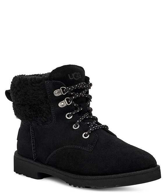 laced suede boots