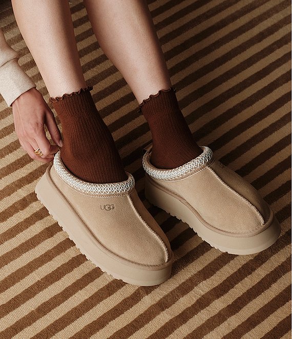 UGG Tazz II Suede Platform Clog Slippers | Dillard's