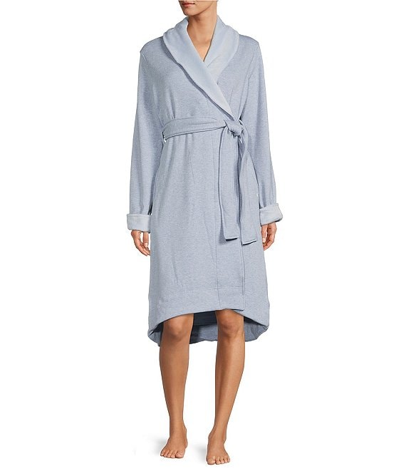 Color:Fresh Air Heather - Image 1 - UGG® Duffield II Fleece Shawl Collar Wrap Cozy Robe