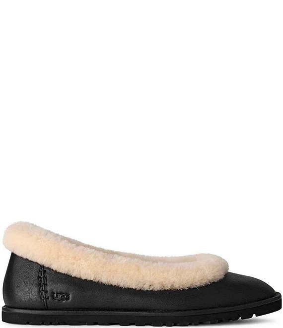 UGG Zora Leather Ballet Flats | Dillard's
