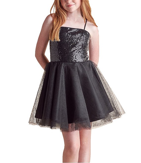 $149 Un Deux Trois high quality girls black Dress 12