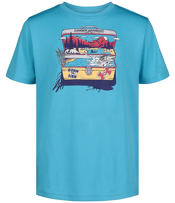 Men's Fishing Shirt FRONT PRINT/ Unisex Short Sleeve Tee Outdoor