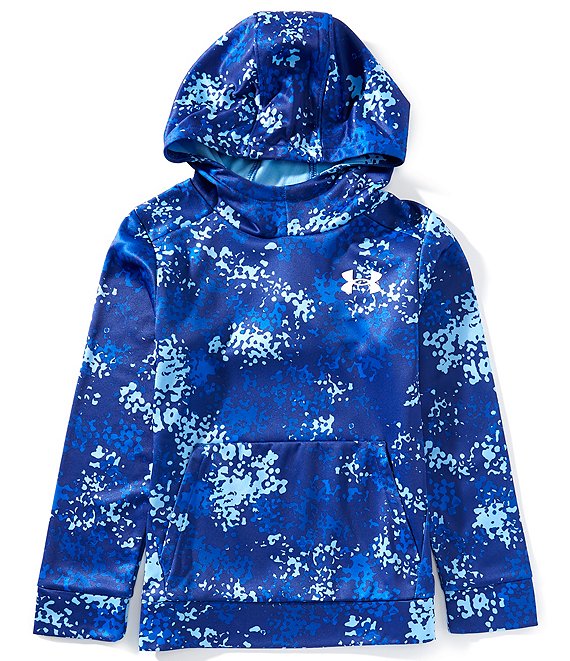 Under Armour Big Boys Long-Sleeve Printed Armour Fleece® Hoodie, Royal - Image 1