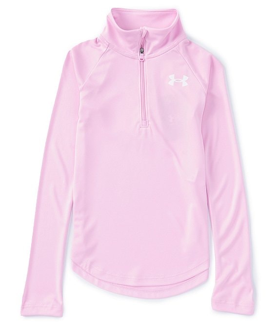 Under Armour Big Girls 7 16 UA Tech Long Sleeve Half Zip Pullover