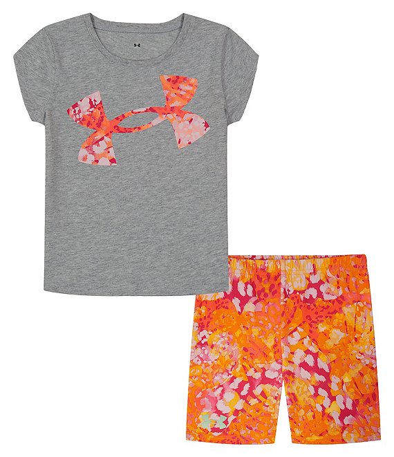 Under Armour Little Girls 2T-6X Short-Sleeve Solid Animal Instinct T ...