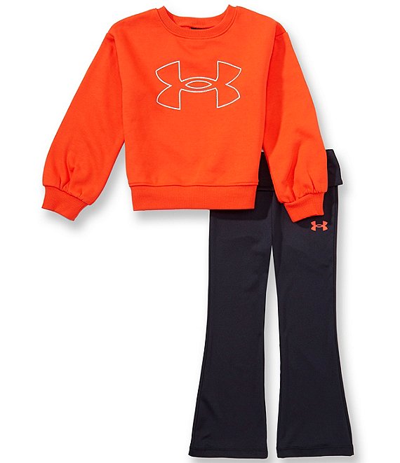 Under Armour Little Girls Long Sleeve Rival Fleece Logo Pullover & Leggings Set