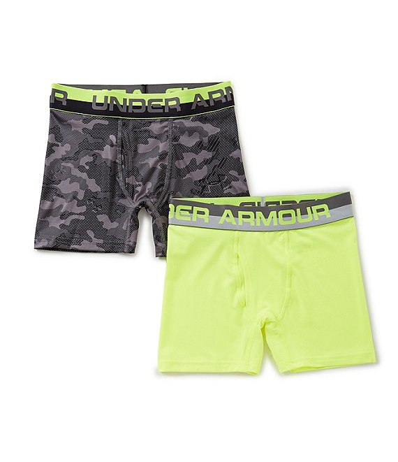 NWOT Athletic Works Boys Medium 4 Pack Boxer Briefs Underwear Tagless Green  Gray