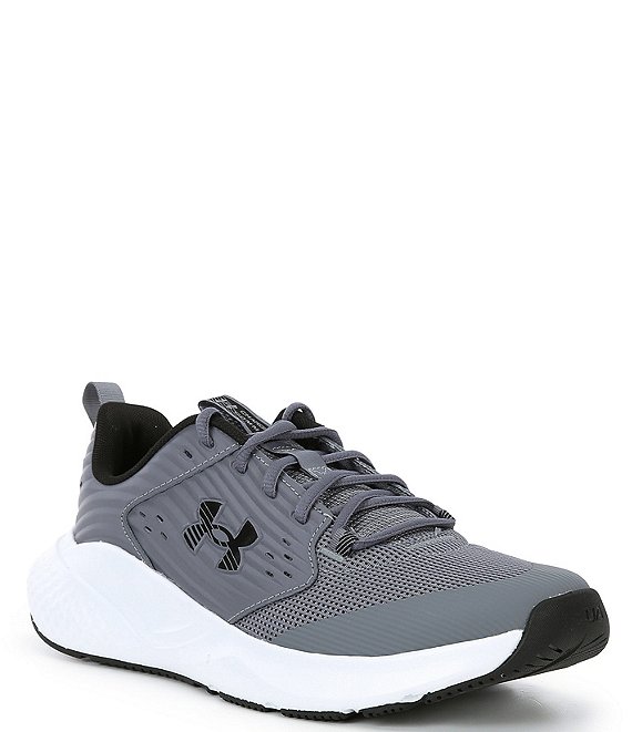 Mens grey under armour shoes best sale