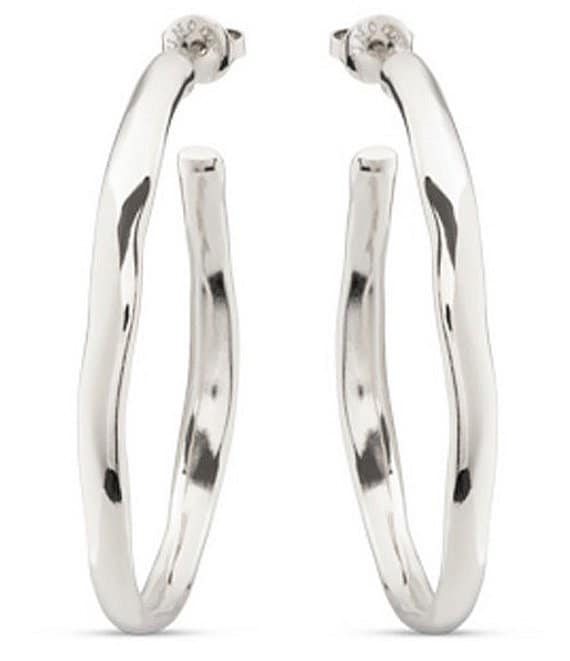 UNOde50 Ohmmm Silver Hoop Earrings, Silver - Image 1