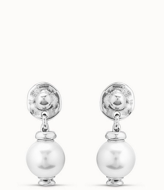 Color:Silver/Pearl - Image 1 - Texcoco Drop Earrings