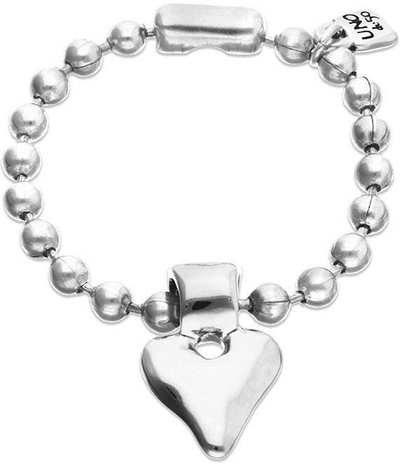 UNOde50 Beaded Heart Snowflake Line Bracelet