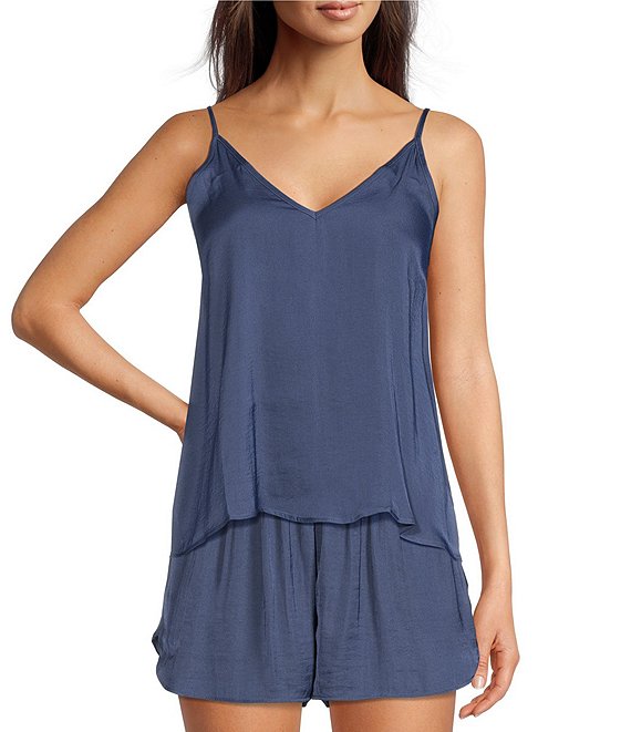 VAN WINKLE & CO.Solid Woven V-Neck Coordinating Sleep Tank