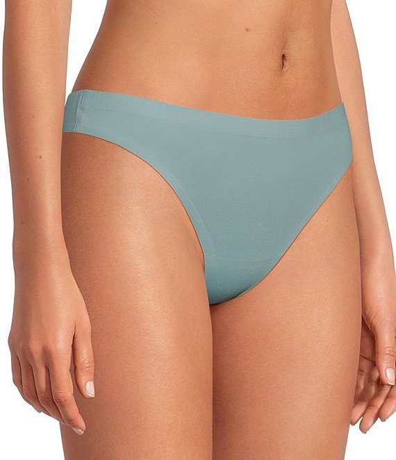 VAN WINKLE & CO. Stretch Microfiber Bonded Mid Rise Thong Panties